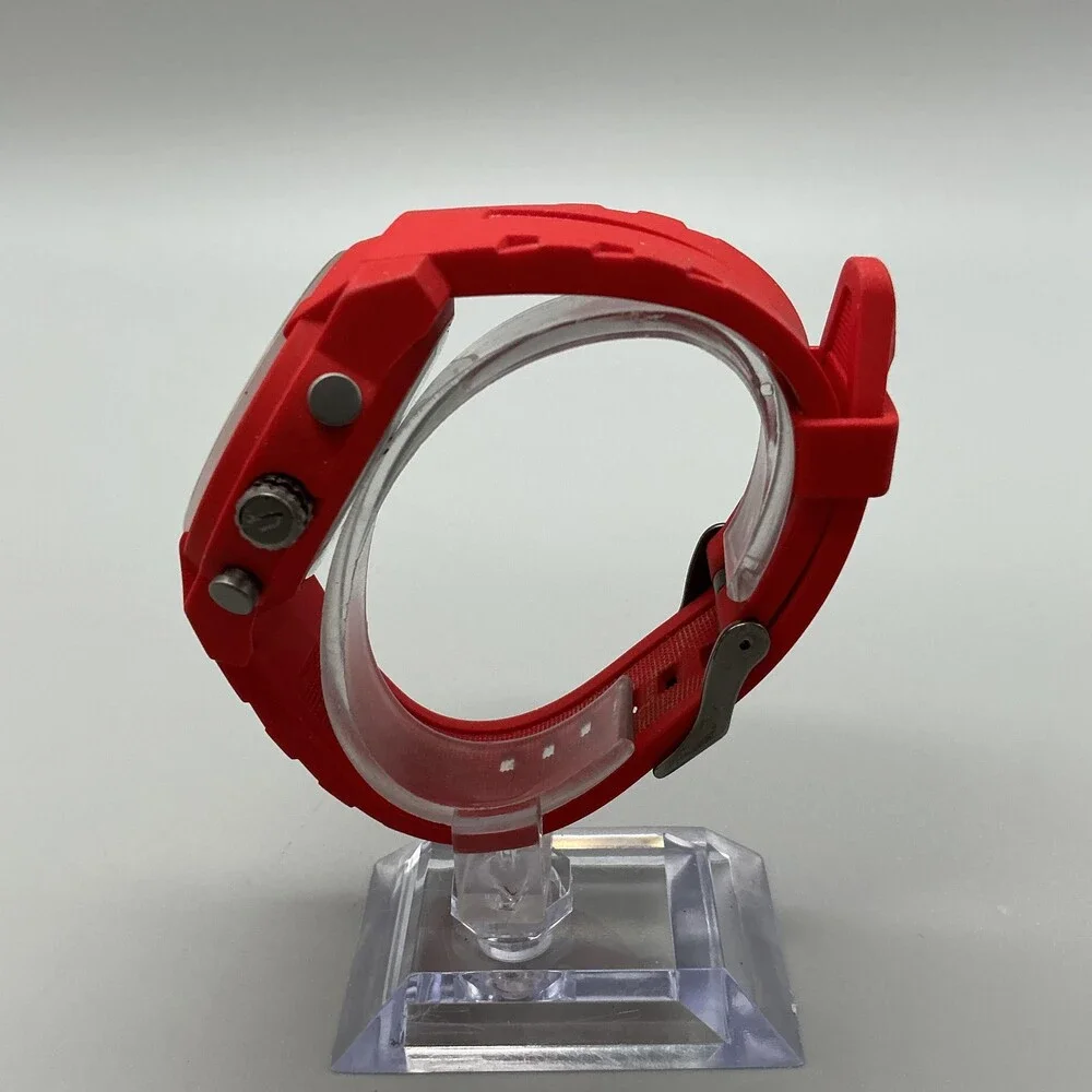 Diesel On Armbar Hybrid Smartwatch Mens Watch 44mm Red Silicone New Battery